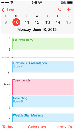 iOS 7 Calendar